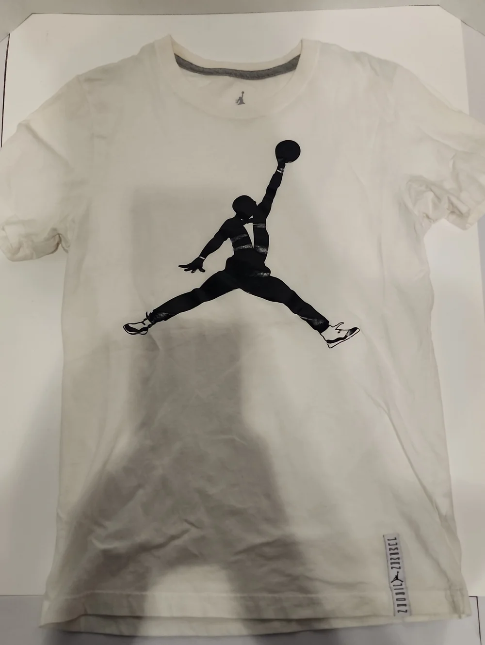 Jordan White Tee with Black Jumpman Graphic